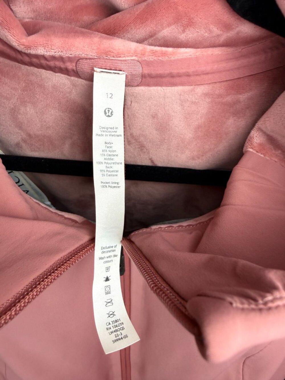 lululemon RepelShell Rain Jacket Pink Size 12 - Picture 4 of 10